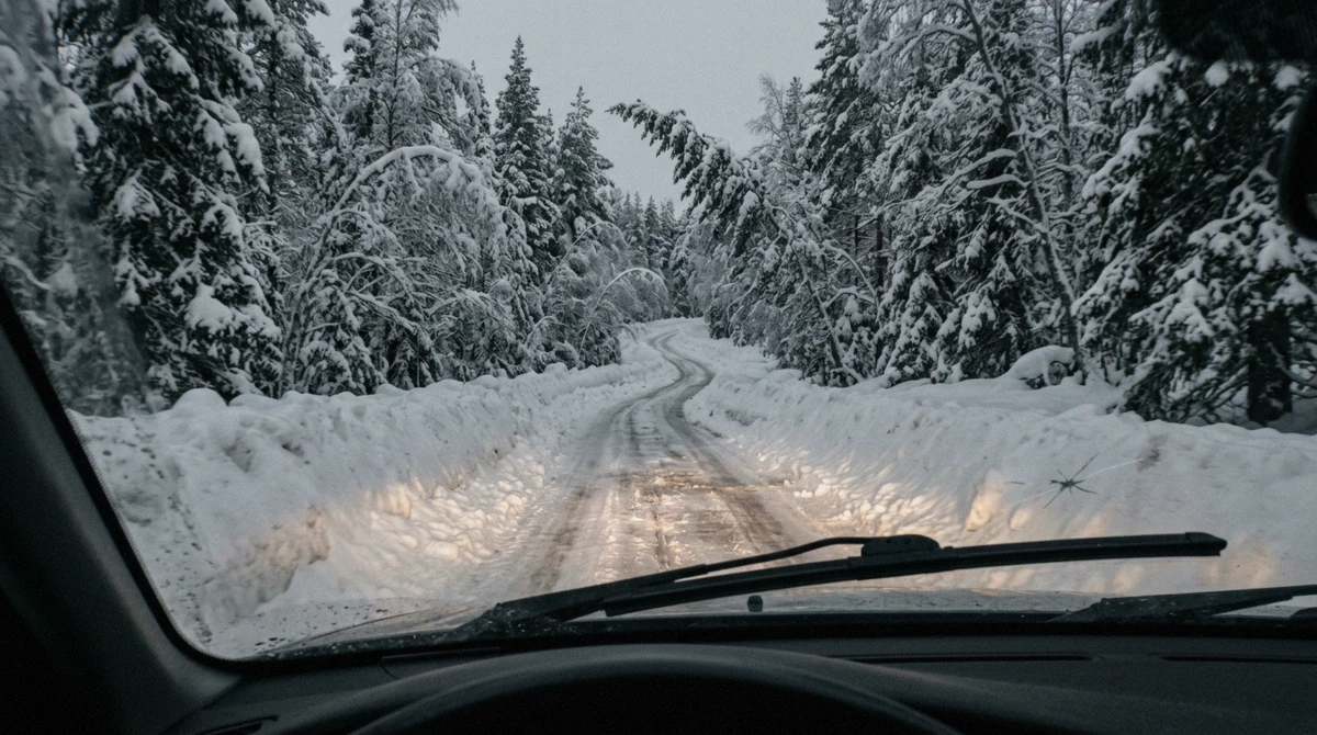 Driving the ploughed forest road to Korouoma Canyon, the self-drive alternative to a guided tour